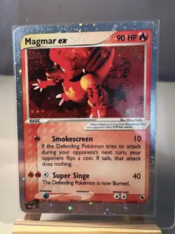 Pokemon TCG Magmar EX Ruby and Sapphire Holo Ultra Rare Card 100/109 - Image 1