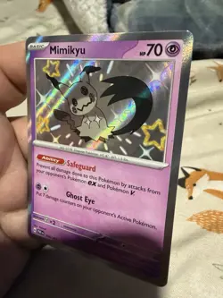 Pokemon TCG Mimikyu Scarlet & Violet Paldean Fates Holo Shiny Rare Card 160/091 - Image 2
