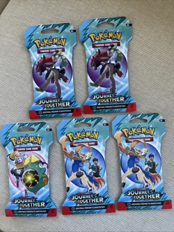 Pokemon TCG Scarlet & Violet Journey Together Booster Packs (5) - Image 1