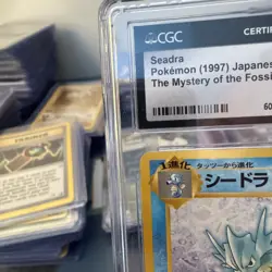 Seadra Pokemon (1997) Japanese The Mystery of the Fossils CGC GEM MINT 10 - Image 2
