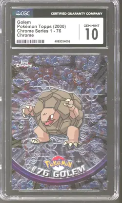 Pokemon Topps Chrome Golem 76 CGC 10 GEM MINT POP 14 - Image 1