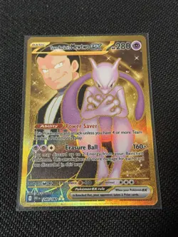 Pokemon Team Rocket's Mewtwo ex 240/182 Sv10: Destined Rivals Holo Hyper Rare EX - Image 1