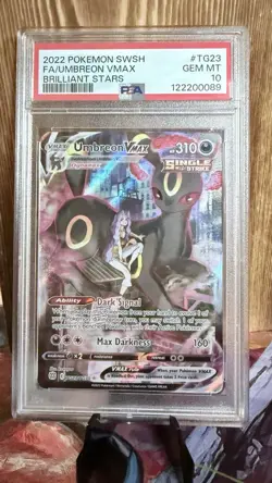 Pokemon Umbreon VMAX TCG TG23/TG30 Trainer Gallery Brilliant Stars PSA 10 - Image 1