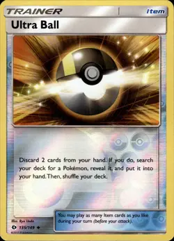 Ultra Ball - Reverse Holo - Sun & Moon 135/149 - NM - Pokemon - Image 1