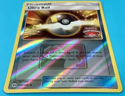 2017 Pokemon TCG Sun & Moon NAIC Ultra Ball 135/149 STAFF Stamped Holo - Image 4