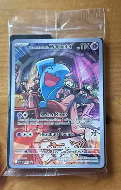 SEALED Team Rocket's Wobbuffet Promo SV: Scarlet & Violet Promo Cards 203 NM - Image 1