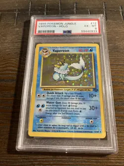 1999 Pokemon Jungle Vaporeon Holo PSA 6 EX-MT Trading Card - Image 1