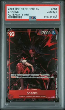 PSA 10 Shanks OP09-004 Alternate Art | One Piece Card Game | English | GEM MINT - Image 1