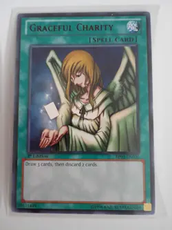 Yugioh Graceful Charity 1st Edition RP01-EN088 Black Title Magic Card Rare MINT - Image 1