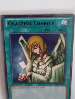 Yugioh Graceful Charity 1st Edition RP01-EN088 Black Title Magic Card Rare MINT - Image 2
