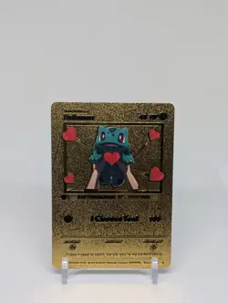 Pokemon🔥BULBASAUR🔥GOLD FOIL Custom Card🔥I Choose You Valentines Day🔥143/142 - Image 1
