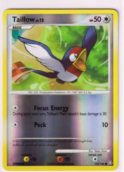 2008 SWELLOW 73/146 & TAILLOW 124/146 LEGENDS AWAKENED POKEMON REV HOLO - Image 3