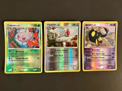 2009 PLATINUM POKEMON -CASCOON #44 SEVIPER #61 VIGOROTH #64 -REVERSE HOLO NM - Image 1
