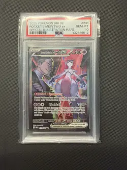 Pokemon Karte Team Rockets Mewtu EX 231/182 Ewige Rivalen - PSA 10 - Deutsch - Image 1