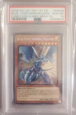 💎 Yu-Gi-Oh PSA 10 Blue-Eyes Shining Dragon 1st Edition Secret Rare 💎 - Image 1