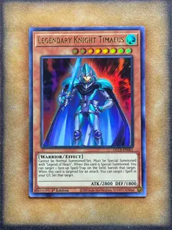 Yugioh Legendary Knight Timaeus DLCS-EN001 Ultra Rare 1st Ed GOLD LP - Image 1