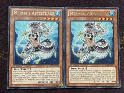 2x YuGiOh! Mermail Abyssturge ABYR-EN017! RARE! 1ST EDITION! *GEM MINT* - Image 1