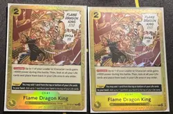 Flame Dragon King ST13-017 One Piece TCG Ultra Deck: The Three Brothers x2 - Image 1
