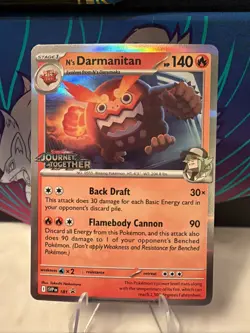 N’s Darmanitan 181 Black Star Promo Journey Together Stamped Pokemon TCG - Image 1