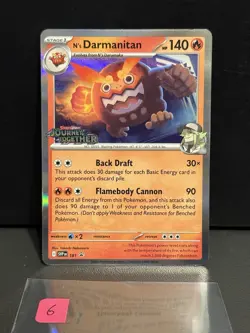 Pokemon TCG N’s Darmanitan 181 Stamped Promo Journey Together - Image 1