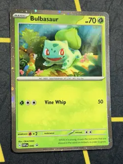 Pokemon TCG Bulbasaur 046 Promo HD Swirl Cosmo Holo NM - Image 1