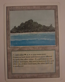 Tropical Island MP MTG Magic the Gathering Revised Reserved List - Image 1