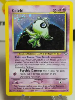 Celebi 3/64 - 💫SWIRL💫Pokemon Neo Revelation Holo Rare Card WOTC - MP/LP - Image 1