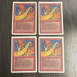 MTG Shivan Dragon - 3rd Edition / Revised #177 (Playset) - Image 1