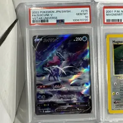 Pokemon PSA Slabs Set of 2 PSA 10 1 PSA 8 NM SUICUNE V Magnemite Jirachi Lot - Image 2