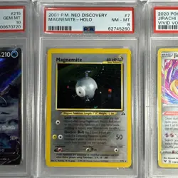 Pokemon PSA Slabs Set of 2 PSA 10 1 PSA 8 NM SUICUNE V Magnemite Jirachi Lot - Image 3