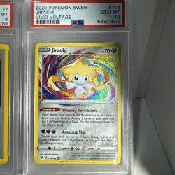 Pokemon PSA Slabs Set of 2 PSA 10 1 PSA 8 NM SUICUNE V Magnemite Jirachi Lot - Image 4