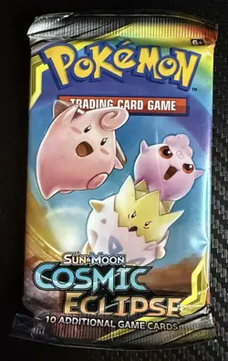 Full Set - Pokemon Sun & Moon Cosmic Eclipse Booster Pack Lot x4 Factory Sealed - Image 2