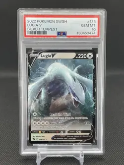 Pokemon Lugia V Full Art #138/195 Silver Tempest PSA 10 - Image 1