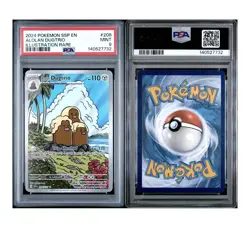 2024 POKEMON SSP EN-SURGING SPARKS ILLUSTRATION RARE #208 ALOLAN DUGTRIO PSA 9 - Image 2