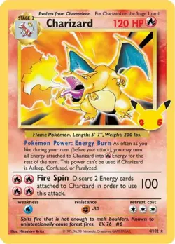 1x Charizard - 4/102 - Holo Rare NM-Mint Pokemon SWSH07.5 - Celebrations - Image 1
