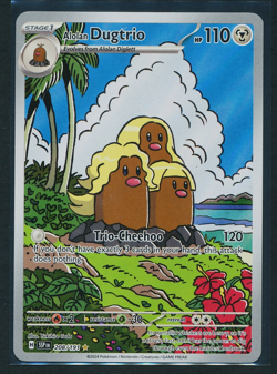 Alolan Dugtrio 208/191 IR Illustration Rare Holo Pokemon 2024 Surging Sparks NM - Image 1