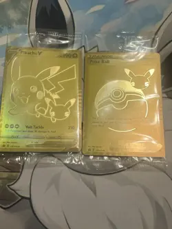 Pokemon Celebrations Pikachu V & Poke Ball Gold SWSH145 & SWSH146 SEALED Promos - Image 1
