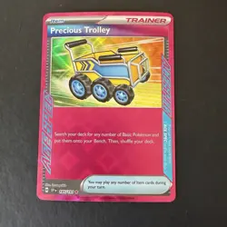 Pokemon Precious Trolley ACE SPEC Rare Trainer 185/191 Sv08 Surging Sparks Holo - Image 1