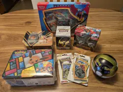 NEW! Pokemon TCG Bundle Mega Evolution Enhanced Booster Box Rare Eevee Chest Tin - Image 1