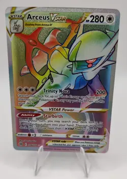 Pokemon EN Brilliant Stars Arceus V Star Rainbow Rare 176/172 NM - Image 1