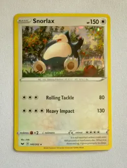 Snorlax 140/202 Sword & Shield Holo Cosmos Holo Rare Pokemon TCG - Image 1