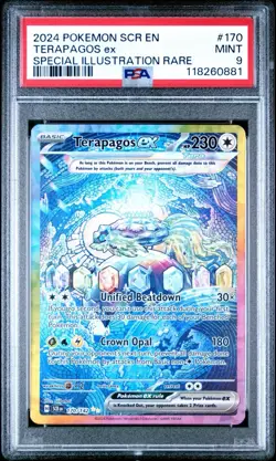 2024 POKEMON SCR EN-STELLAR CROWN 170 TERAPAGOS EX SIR PSA MINT 9 - Image 1