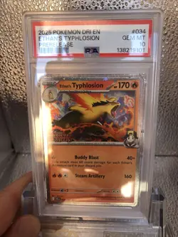 2025 Pokemon English Destined Rivals #034 Ethan's Typhlosion Prelease PSA 10 - Image 4