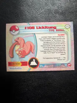 Lickitung - Pokemon Topps Chrome Holo #108 - Image 2