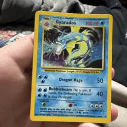 POKEMON TCG WOTC BASE SET GYARADOS #6/102 HOLO RARE 1999 100HP STAGE 1 - Image 1