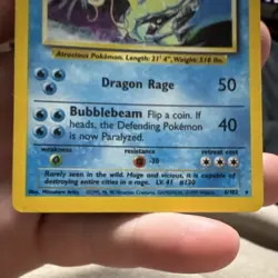 POKEMON TCG WOTC BASE SET GYARADOS #6/102 HOLO RARE 1999 100HP STAGE 1 - Image 2