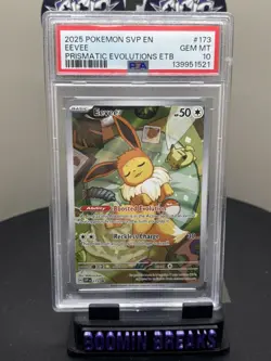 2025 POKEMON SVP EN-SV BLACK STAR PROMO #173 EEVEE PSA 10 - Image 1