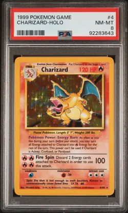 Pokemon - Base Set Charizard - Rare Holo - PSA 8 - 4/102 - Image 1