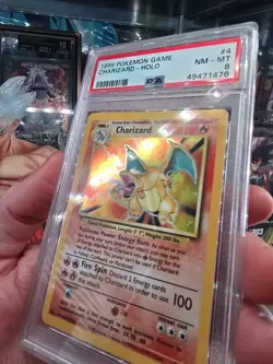1999 Pokemon Base Set Charizard Holo Rare 4/102 PSA 8 NM/M - Image 4
