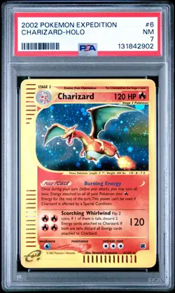 PSA 7 2002 Pokemon Expedition Charizard Holo 6/165 - Image 1